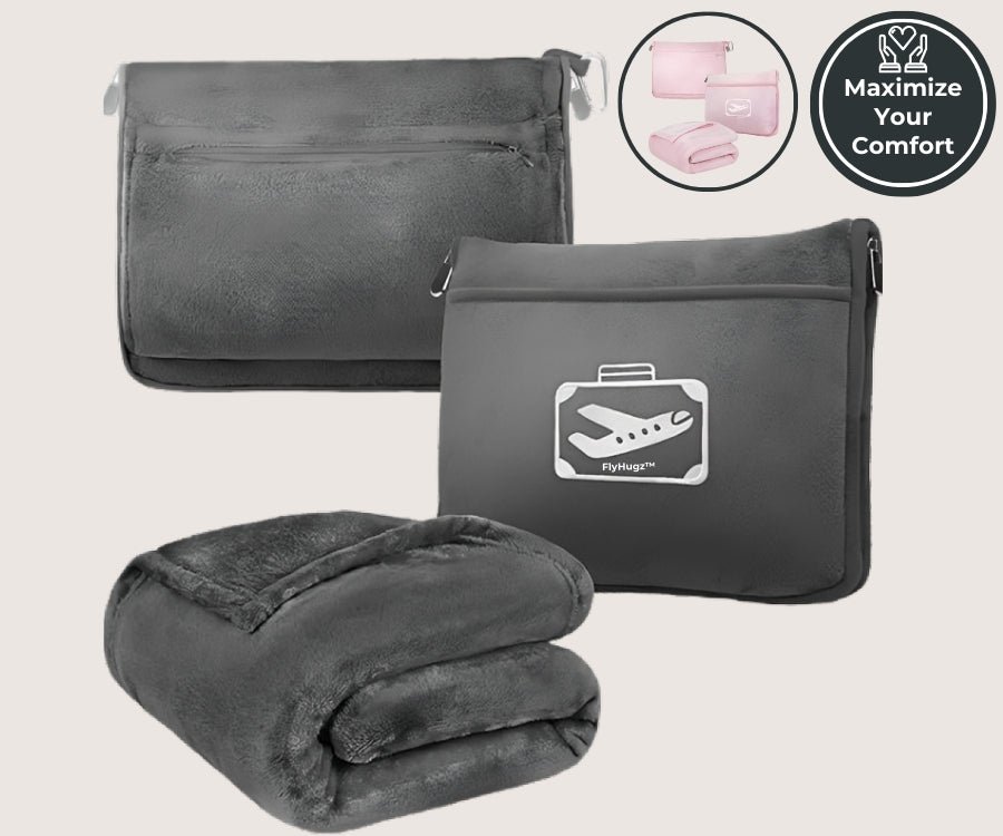 FlyHugz® Blanket Comfort Bag Maximize Your Travel Comfort
