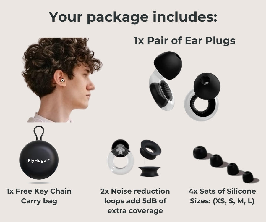 FlyHugz® Noise Cancellation Ear Plugs