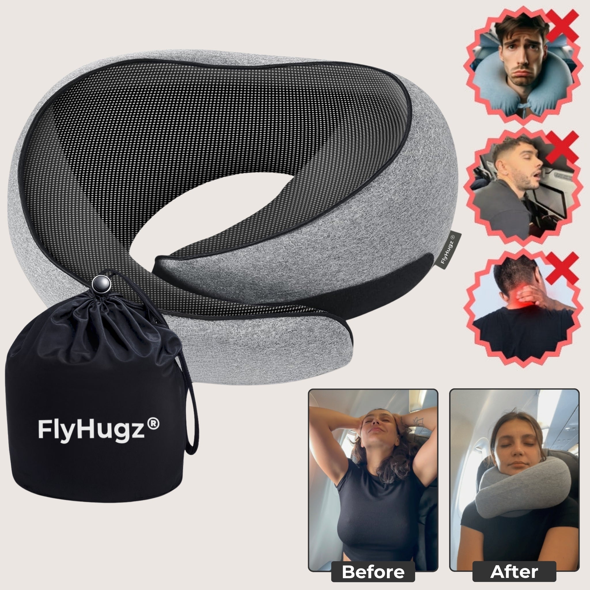 The Original FlyHugz® Travel Pillow