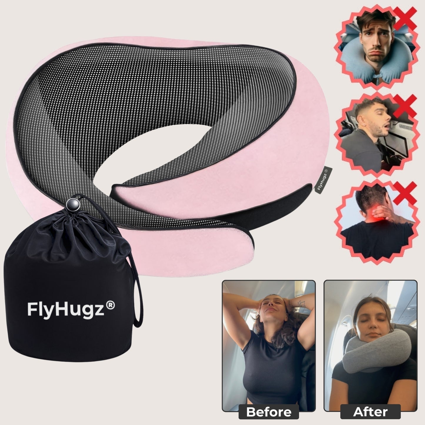 The Original FlyHugz® Travel Pillow