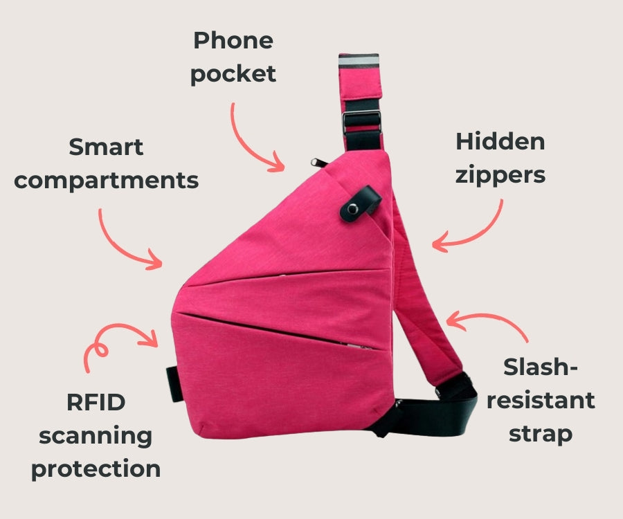 FlyHugz® Princess Anti Theft Bag