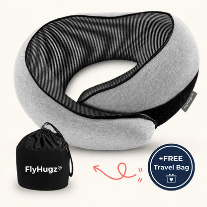 FlyHugz Travel Pillow — Premium Gray