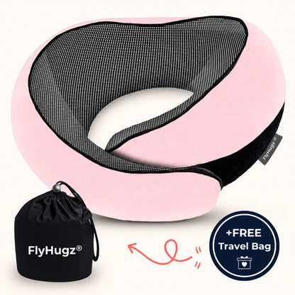 FlyHugz Travel Pillow — Princess Pink